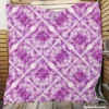 Violet Line Flower Modern Pattern Quilt Blanket