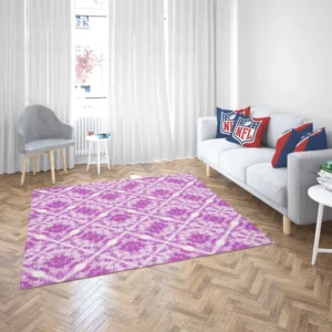 Violet Line Flower Modern Pattern Rug 2