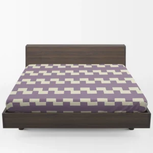 Violet White Checkered Pattern Fitted Sheet 1