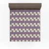 Violet White Checkered Pattern Fitted Sheet