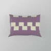 Violet White Checkered Pattern Pillow Case