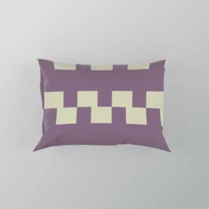 Violet White Checkered Pattern Pillow Case