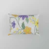 Violet Yellow Orange Floral Design Pillow Case