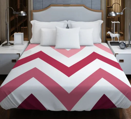 Viva Magenta Diagonal Zigzag Duvet Cover