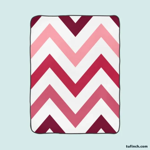 Viva Magenta Diagonal Zigzag Fleece Blanket 1