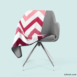 Viva Magenta Diagonal Zigzag Fleece Blanket 2