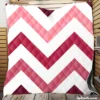 Viva Magenta Diagonal Zigzag Quilt Blanket