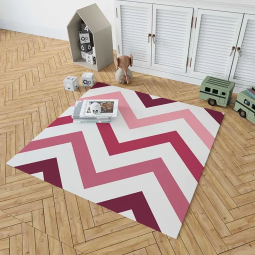 Viva Magenta Diagonal Zigzag Rug 1