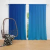 Vivid Blue Gradient Curtain