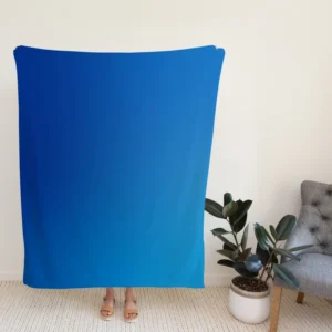 Vivid Blue Gradient Fleece Blanket