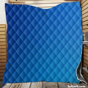 Vivid Blue Gradient Quilt Blanket