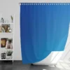 Vivid Blue Gradient Shower Curtain