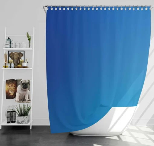 Vivid Blue Gradient Shower Curtain