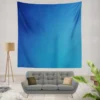 Vivid Blue Gradient Wall Tapestry