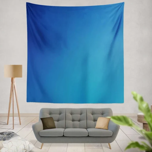 Vivid Blue Gradient Wall Tapestry