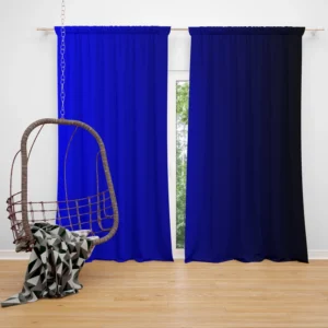 Vivid Blue To Midnight Gradient Curtain