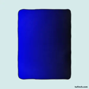 Vivid Blue To Midnight Gradient Fleece Blanket 1