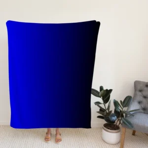 Vivid Blue To Midnight Gradient Fleece Blanket