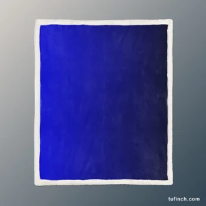 Vivid Blue To Midnight Gradient Sherpa Fleece Blanket 1