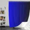 Vivid Blue To Midnight Gradient Shower Curtain