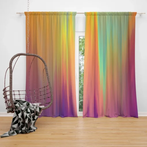 Vivid Colors Abstract Pattern Curtain