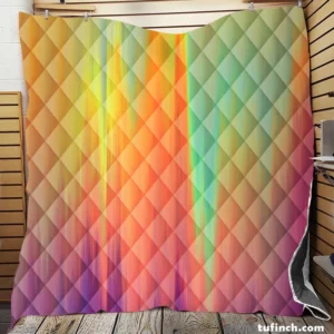 Vivid Colors Abstract Pattern Quilt Blanket