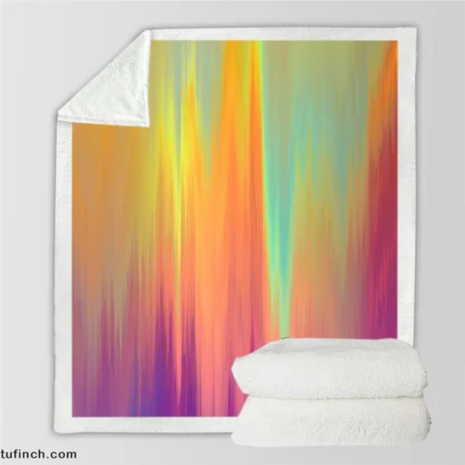 Vivid Colors Abstract Pattern Sherpa Fleece Blanket