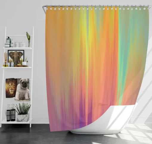 Vivid Colors Abstract Pattern Shower Curtain