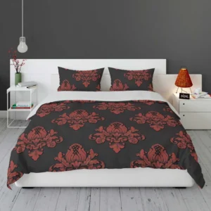 Volumetric Damask Seamless Pattern Bedding Set 2