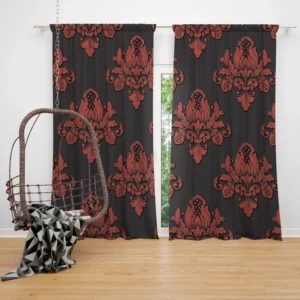 Volumetric Damask Seamless Pattern Curtain