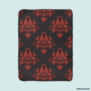 Volumetric Damask Seamless Pattern Fleece Blanket 1