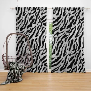 Watercolor Animal Print Pattern Curtain