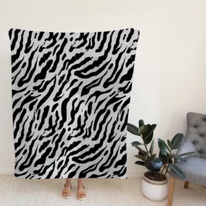 Watercolor Animal Print Pattern Fleece Blanket