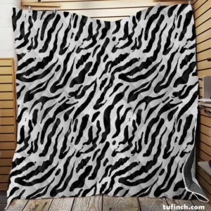 Watercolor Animal Print Pattern Quilt Blanket