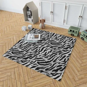 Watercolor Animal Print Pattern Rug 1