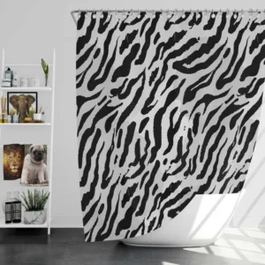 Watercolor Animal Print Pattern Shower Curtain