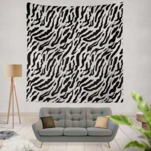 Watercolor Animal Print Pattern Wall Tapestry