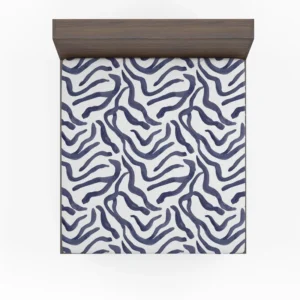 Watercolor Animal Print Wildlife Pattern Fitted Sheet