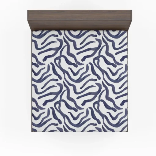 Watercolor Animal Print Wildlife Pattern Fitted Sheet