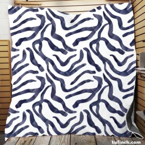 Watercolor Animal Print Wildlife Pattern Quilt Blanket