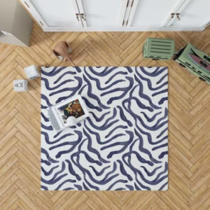 Watercolor Animal Print Wildlife Pattern Rug