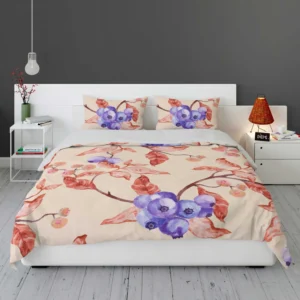 Watercolor Blueberries Bedding Set 1