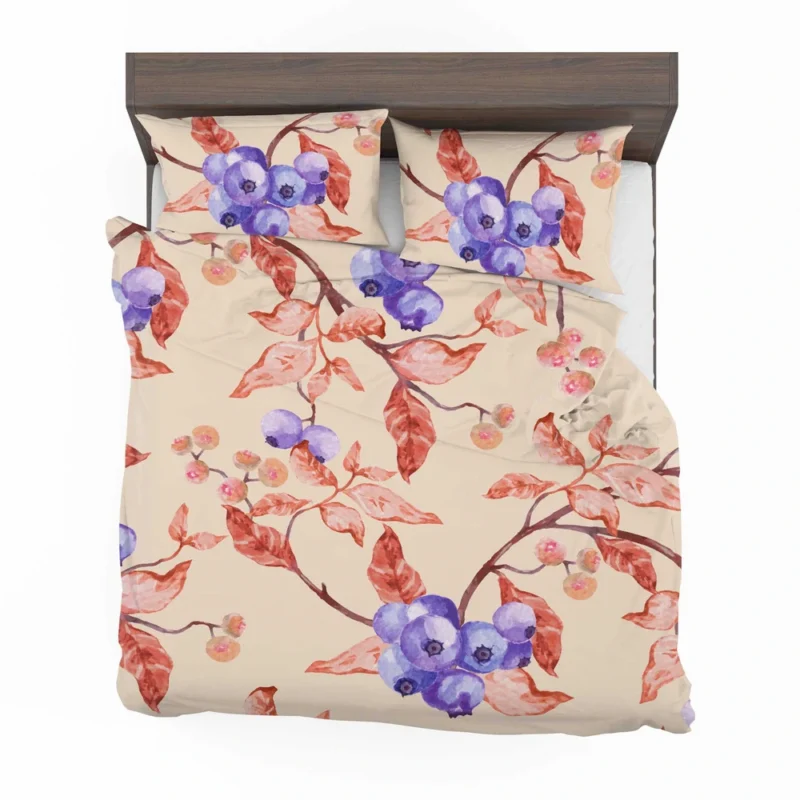 Watercolor Blueberries Bedding Set 2