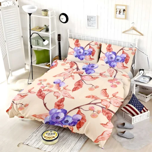 Watercolor Blueberries Bedding Set