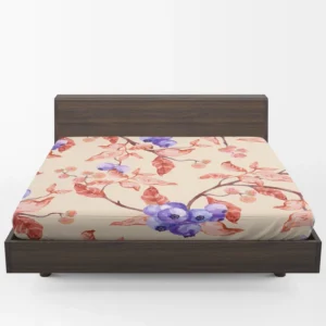 Watercolor Blueberries Fitted Sheet 1