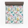 Watercolor Colorful Flowers Fitted Sheet