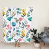 Watercolor Colorful Flowers Fleece Blanket