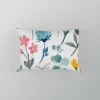 Watercolor Colorful Flowers Pillow Case