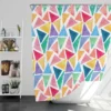 Watercolor Colorful Triangle Shower Curtain