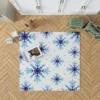 Watercolor Dark blue To Light Blue Snowflakes Rug